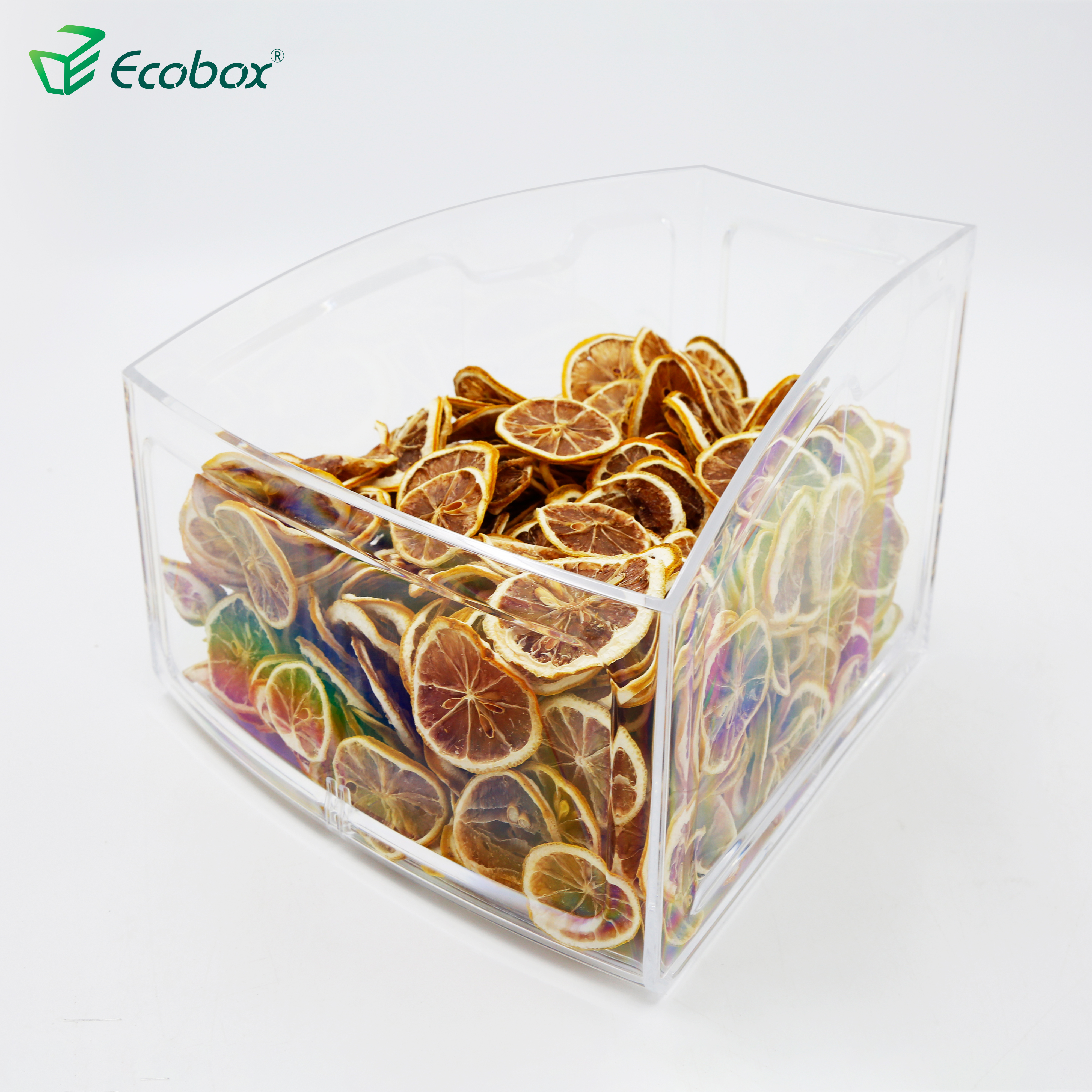 Ecobox SPH-010 Bogenförmiger kleiner Lebensmittelbehälter für Supermarktregale