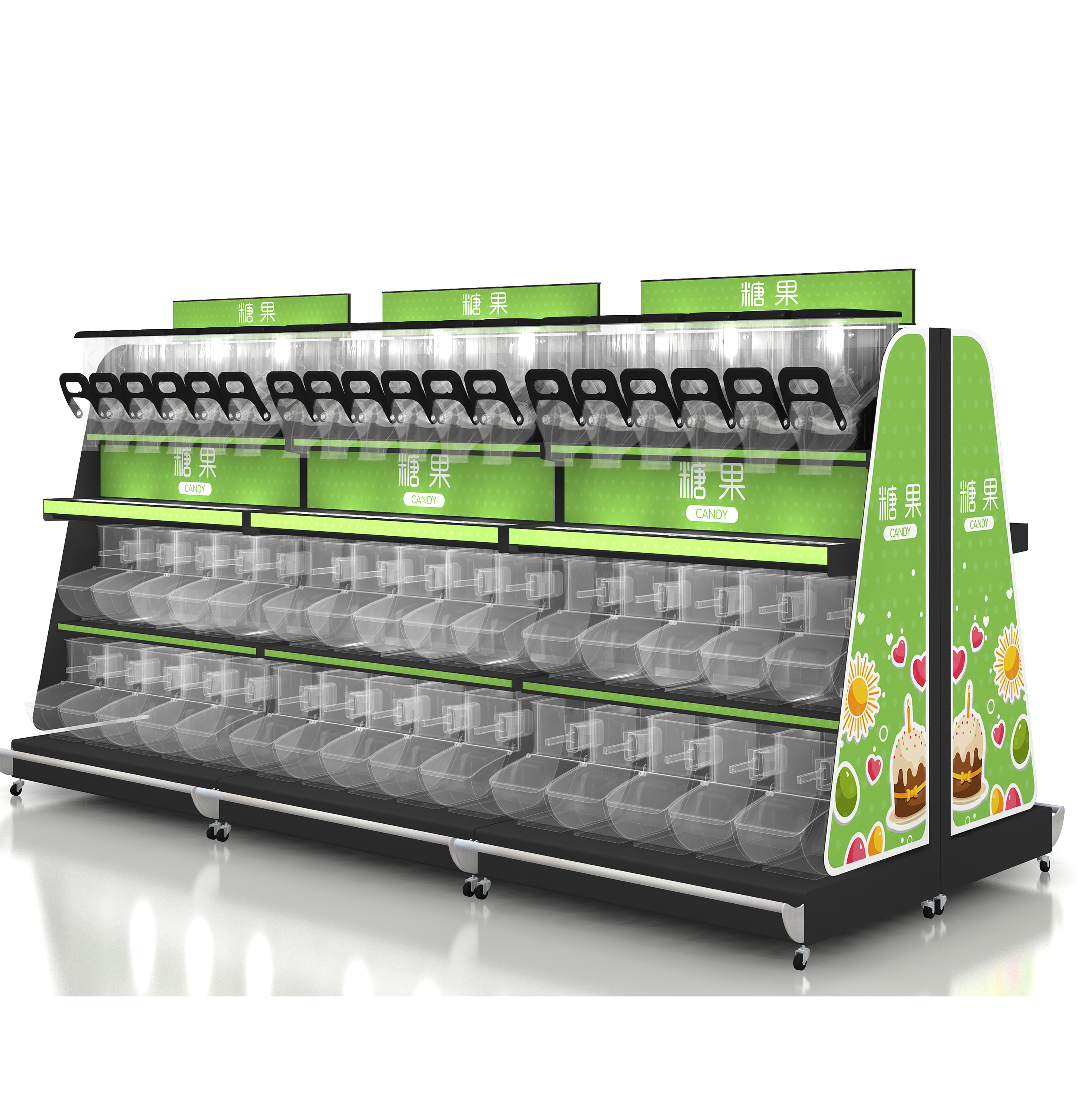 Ecobox EK-026-4 Short-Grain-Ständer Regal-Display-Lösung ohne Top Led