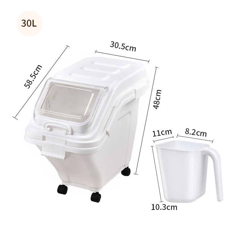 Ecobox Küchenmaß Weiß Farbe Mehl Reis Zutatenbehälter