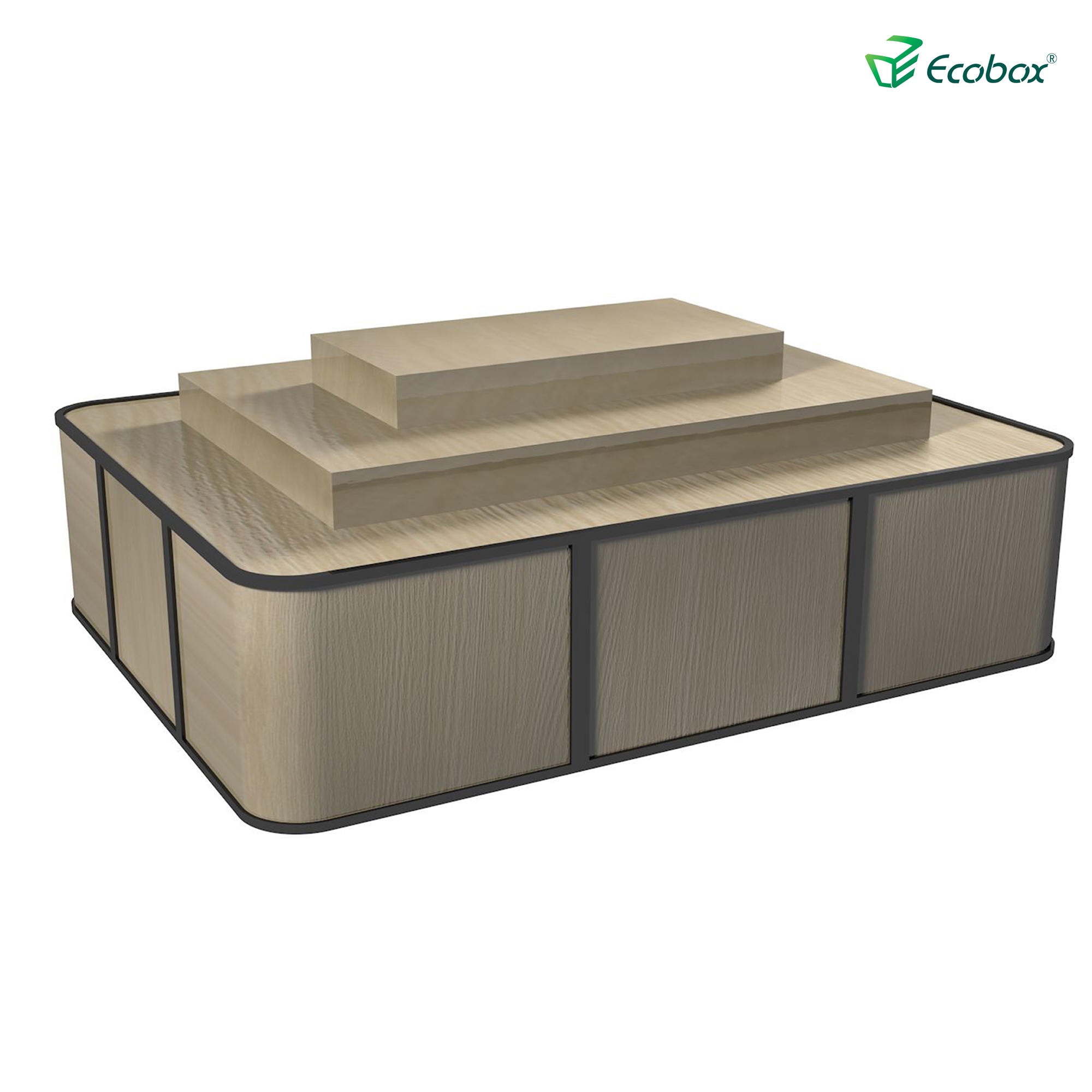 Regal der Ecobox G004-Serie mit Ecobox-Großbehältern für Supermärkte