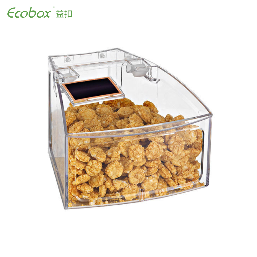 Ecobox SL-0302C Bogenförmiger kleiner Lebensmittelbehälter für Lebensmittel im Supermarktregal