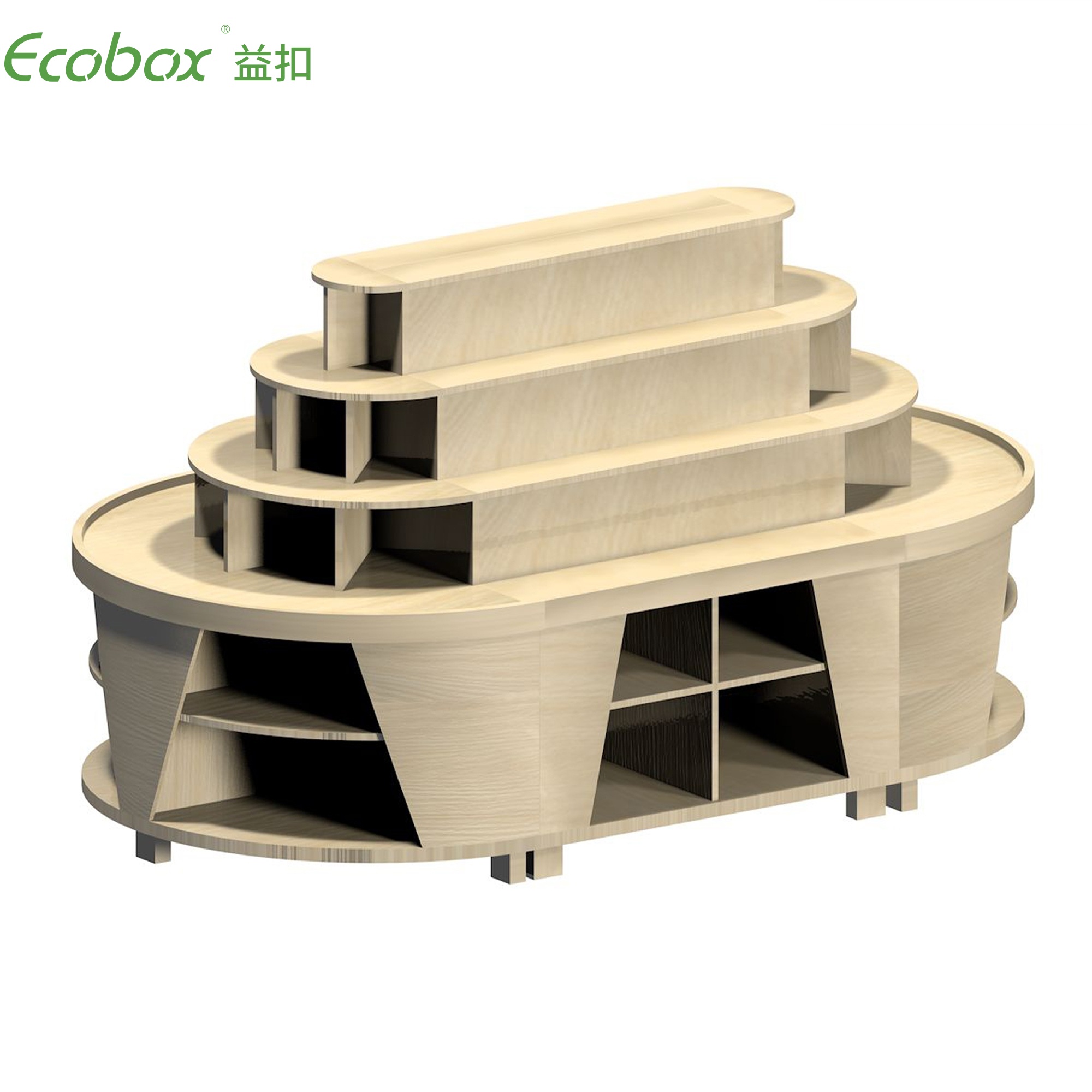 Ecobox G010 Supermarkt-Großlebensmitteldisplays mit Ecobox-Supermarktbehältern