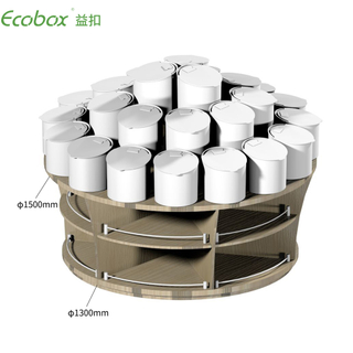 Ecobox G011 Supermarkt-Großwarendisplays, rundes Regal für Süßigkeiten, Nüsse und luftdichten Behälter
