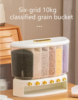 Lebensmittel-Aufbewahrungsbox aus Kunststoff, Getreide- und Reisspender, Müslispender, Behälter, Küche, Getreidespender mit Tasse