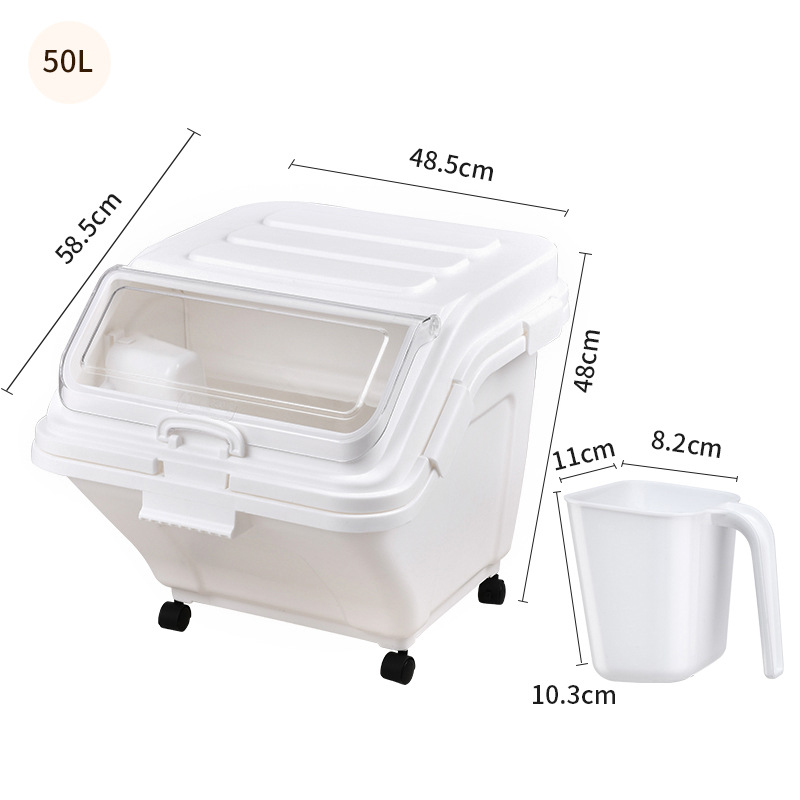 Ecobox Küchenmaß Weiß Farbe Mehl Reis Zutatenbehälter